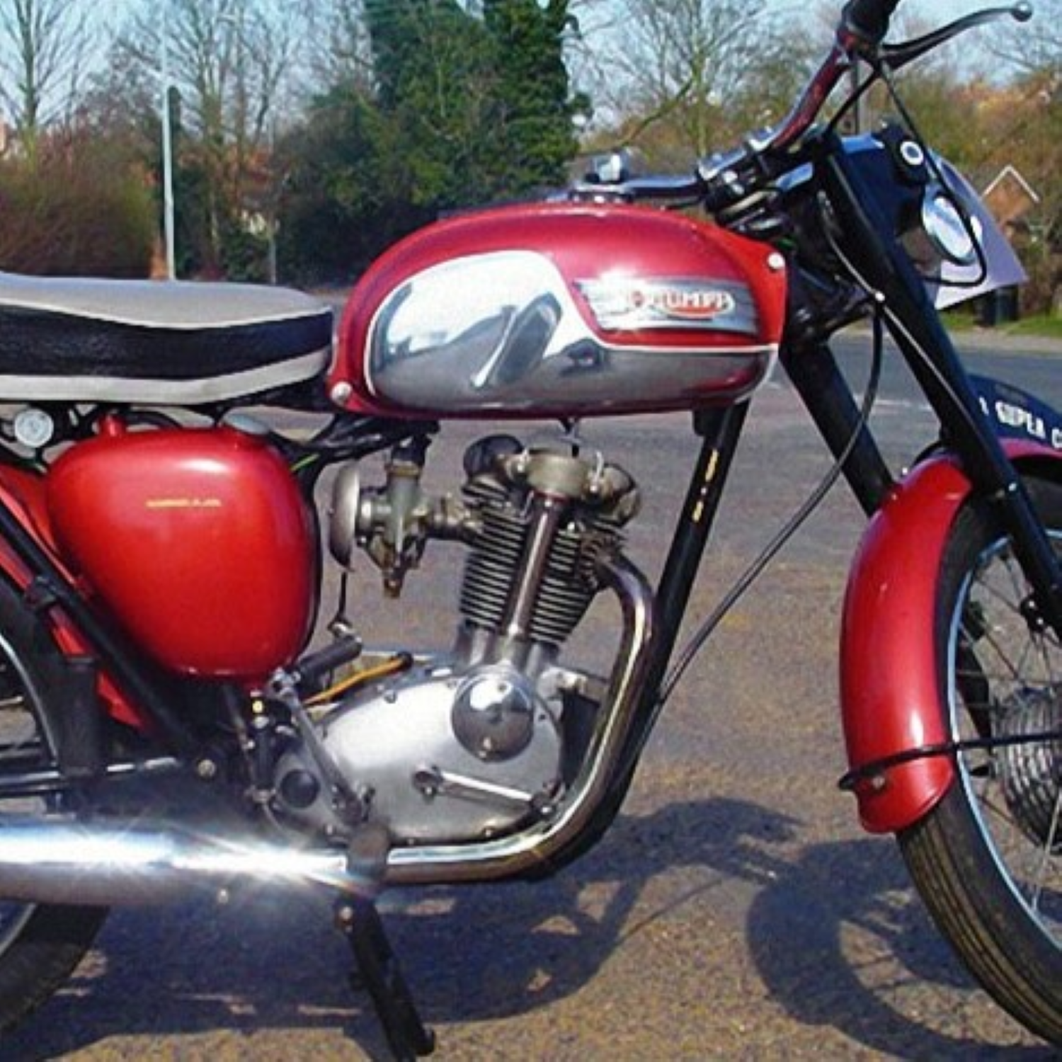 Triumph Firecracker Red Candy Motorcycle Paint