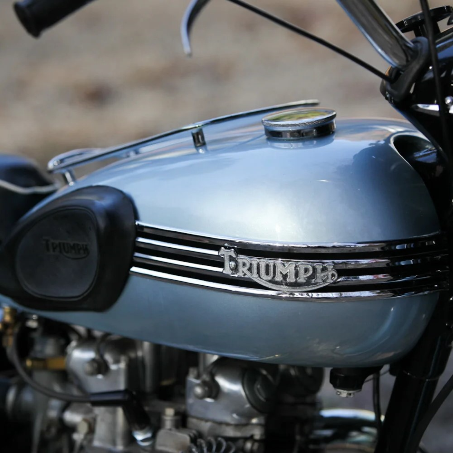 Triumph Shell Blue Sheen Metallic Motorcycle Paint