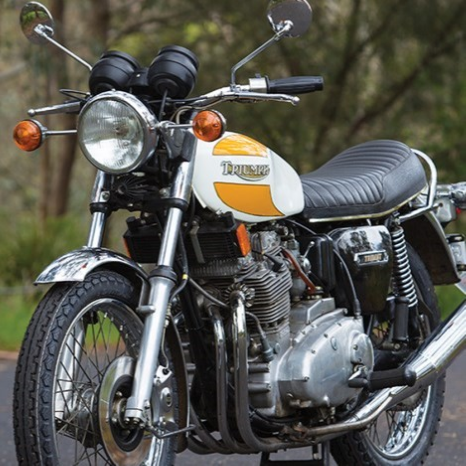 Triumph Sunflower Yellow Motorcycle Paint